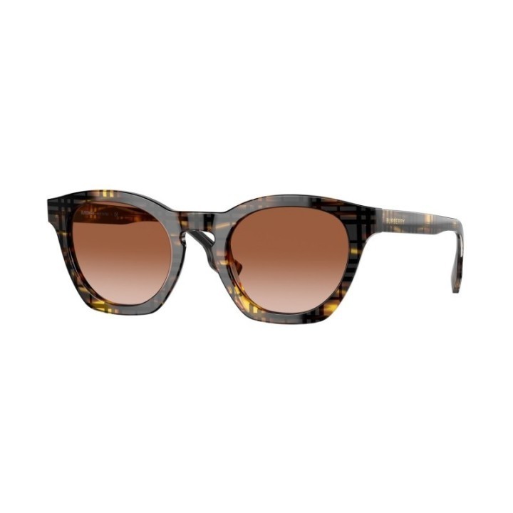 Gafas de sol Burberry Yvette en cuadros con lentes degradadas vista frontal