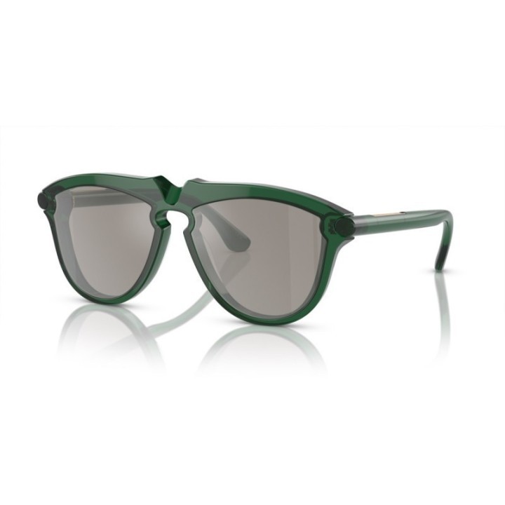 Gafas de sol Burberry verde con lentes grises vista frontal
