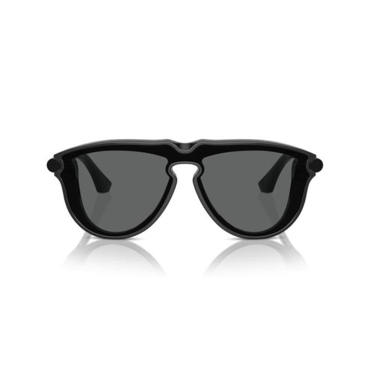 Detalle de gafas de sol aviador negras Burberry BE4427 unisex