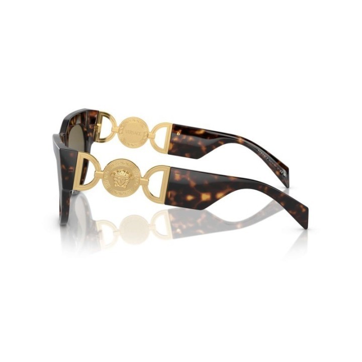 Gafas de sol Versace cateye marrón detalle