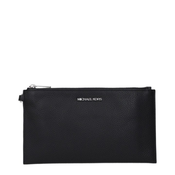 Clutch de piel negra para mujer Michael Kors vista frontal