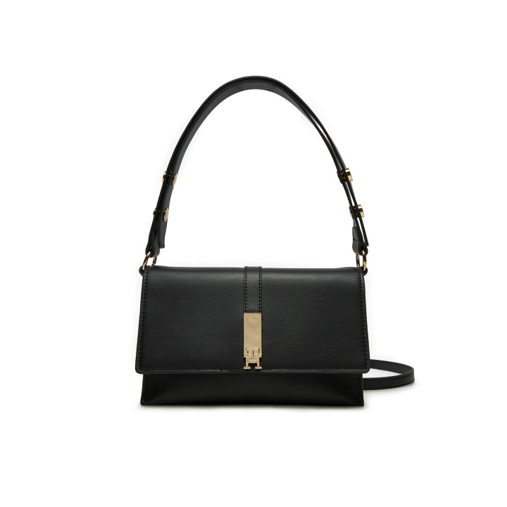 bolso negro de polietileno para mujer Tommy Hilfiger vista frontal