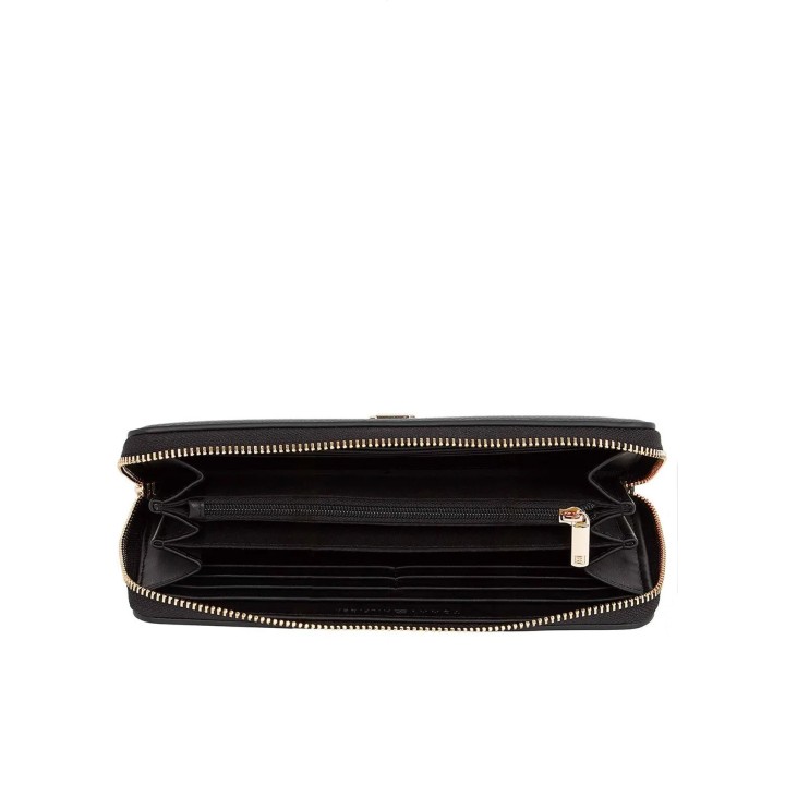 Cartera negra de polietileno para mujer Tommy Hilfiger vista interior