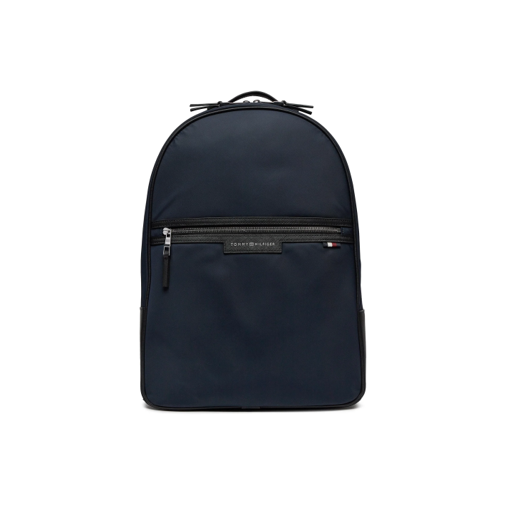 Mochila azul de poliéster reciclado para hombre Tommy Hilfiger vista frontal