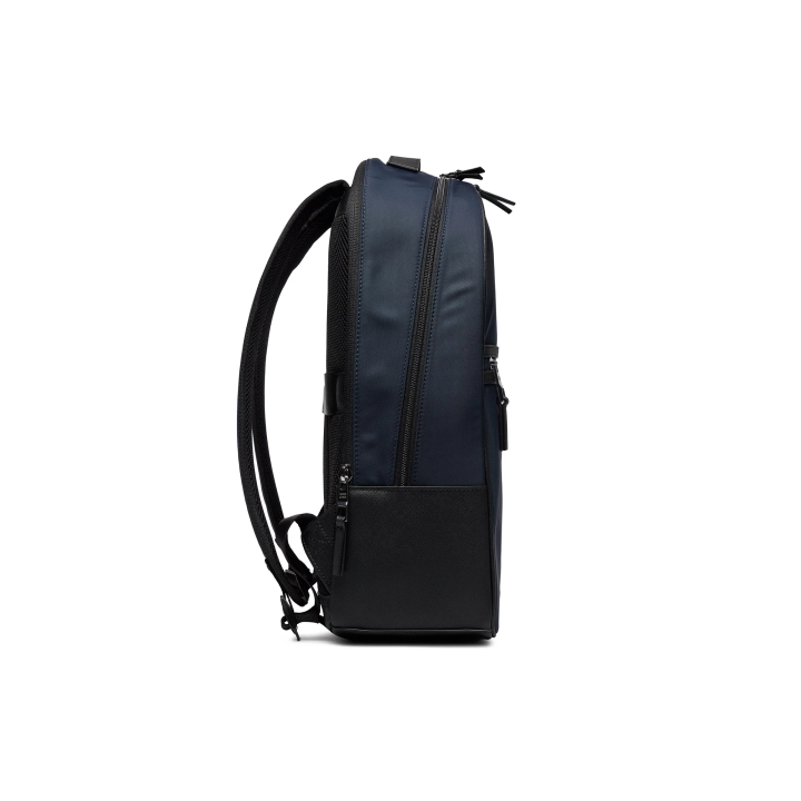 Mochila azul de poliéster reciclado para hombre Tommy Hilfiger vista lateral