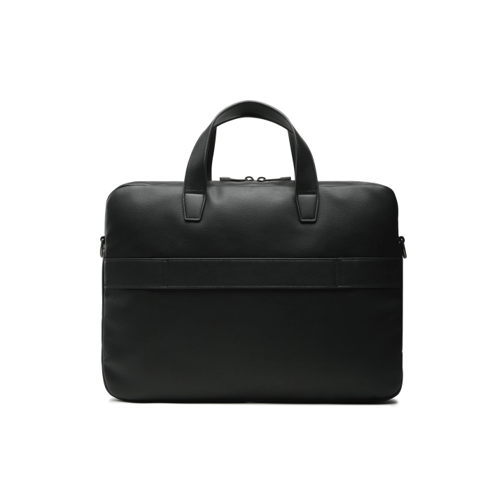 Maletín negro para hombre Tommy Hilfiger vista dorsal