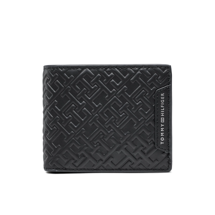 Cartera Tommy Hilfiger de piel con monedero azul oscuro