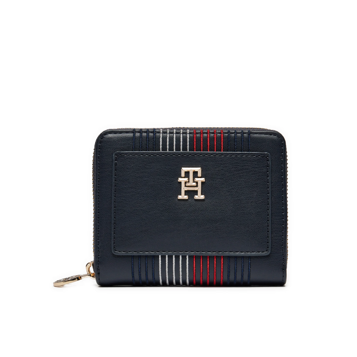 Cartera azul de polietileno para mujer Tommy Hilfiger vista frontal