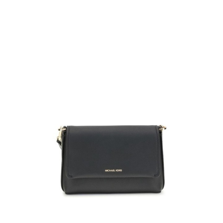 bolso de hombro de piel negro para mujer Michael Kors vista frontal