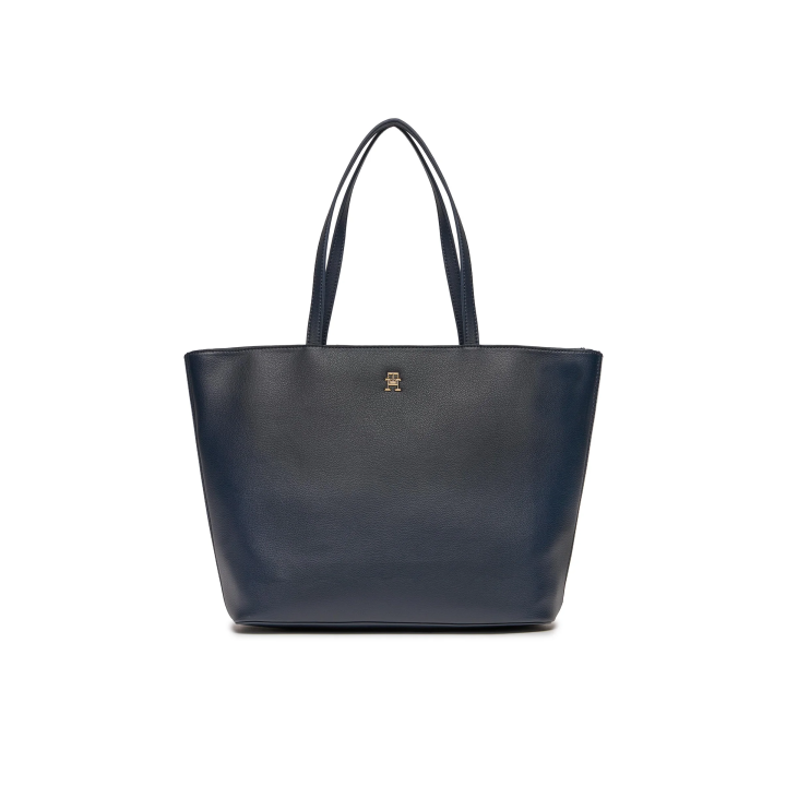 Bolso Tommy Hilfiger Essential Tote con cierre seguro azul