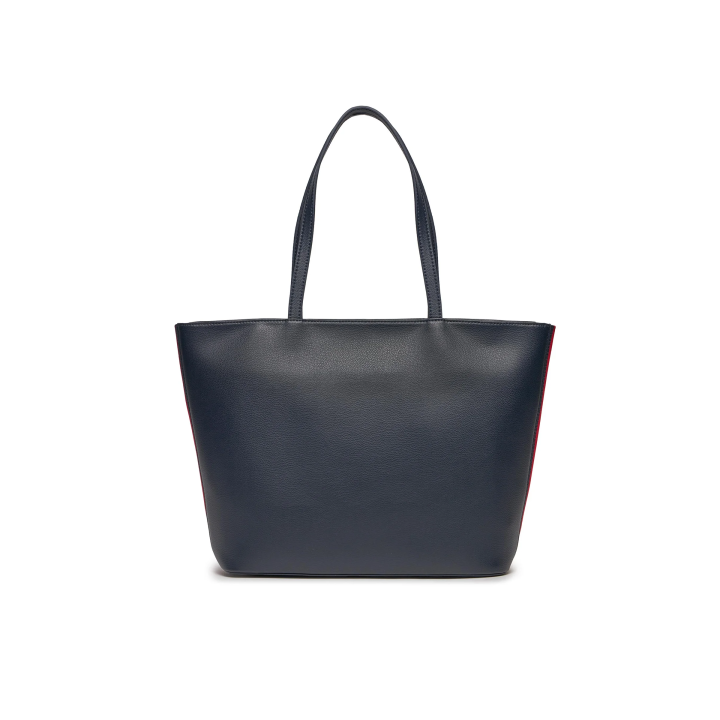 bolso shopper de poliéster reciclado azul para mujer Tommy Hilfiger vista dorsal