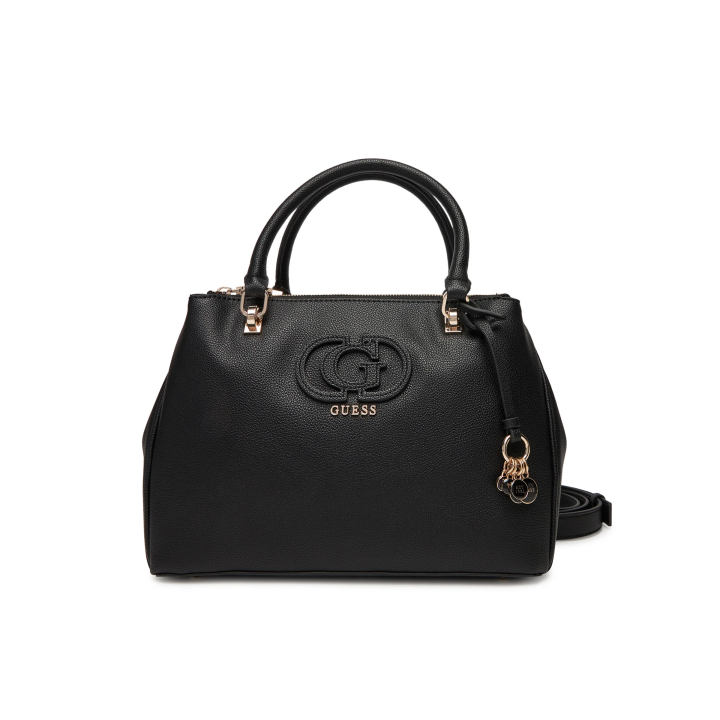 Cartera Guess Laurel II de polietileno negra vista frontal