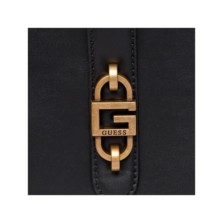 Bolso Guess Lux de polietileno con detalles dorados negro