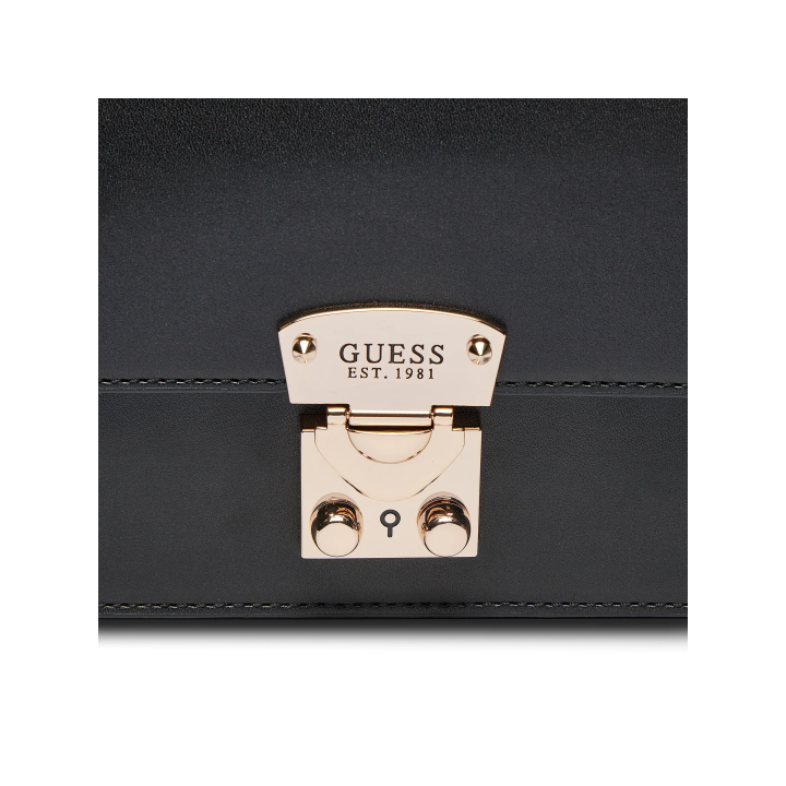 Bolso Guess Eliette de polietileno negro detalle