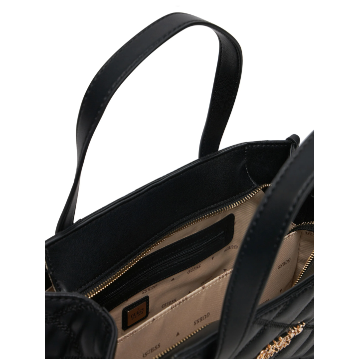 bolso shopper negro de polietileno para mujer Guess vista interior