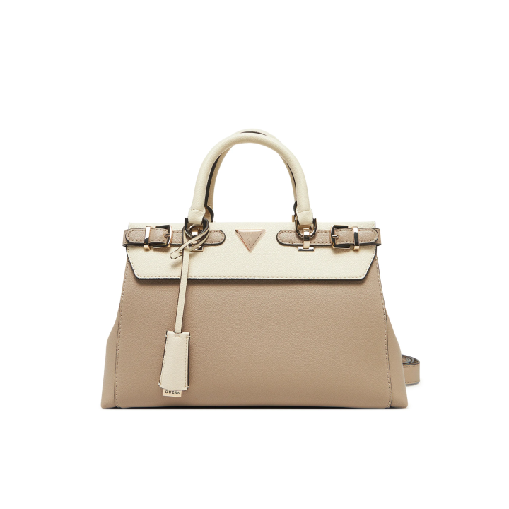 Bolso Guess Eco Ali de polietileno beige crema