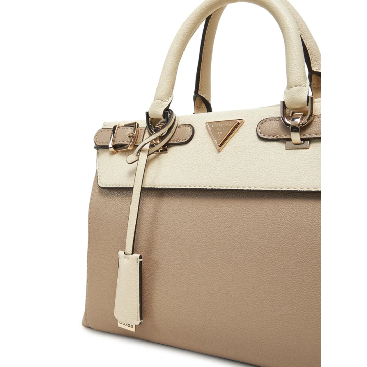 Bolso Guess Eco Ali de polietileno beige crema