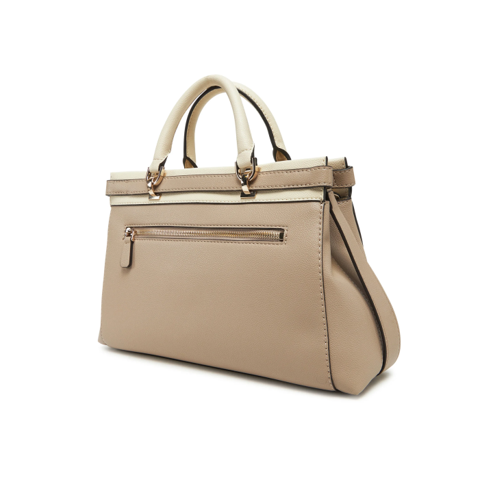 Bolso Guess Eco Ali de polietileno beige crema