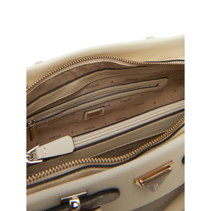 Bolso Guess Eco Ali de polietileno beige crema vista interior