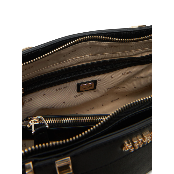Bolso Guess rectangular de polietileno negro vista interior