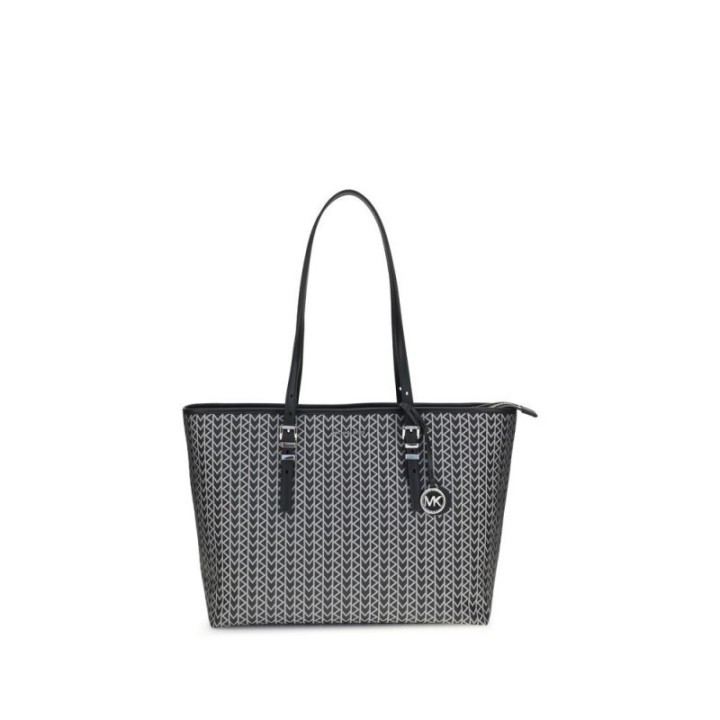 bolso tote de jacquard negro para mujer Michael Kors vista frontal