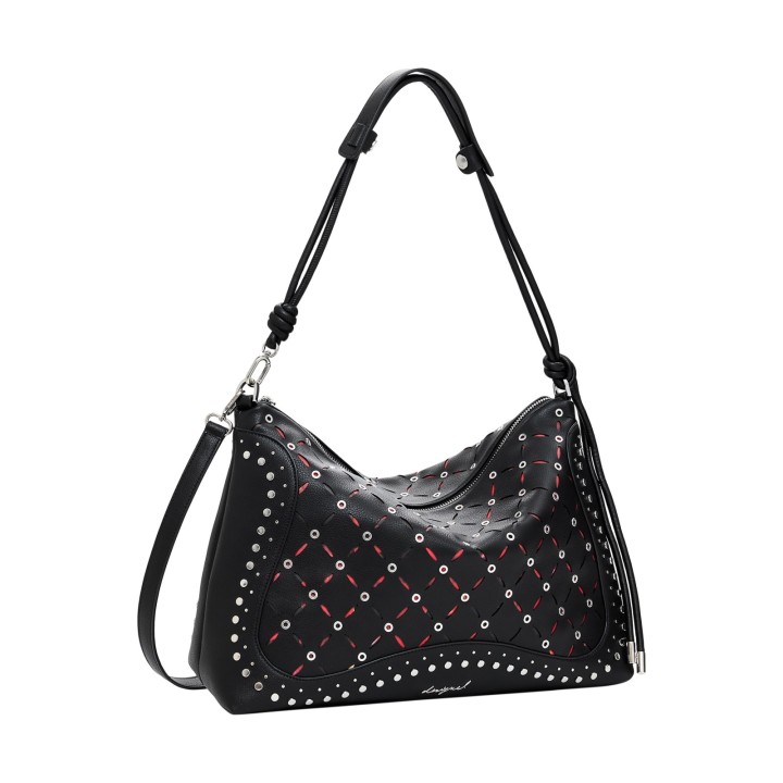 Bolso Desigual Yankee Leiria Mini de polietileno negro lateral