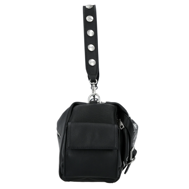 bolso negro de polietileno Desigual para mujer lateral