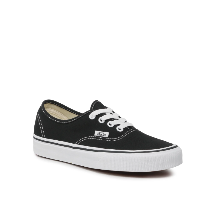 Zapatillas Vans Authentic unisex negras vista en tres cuartos