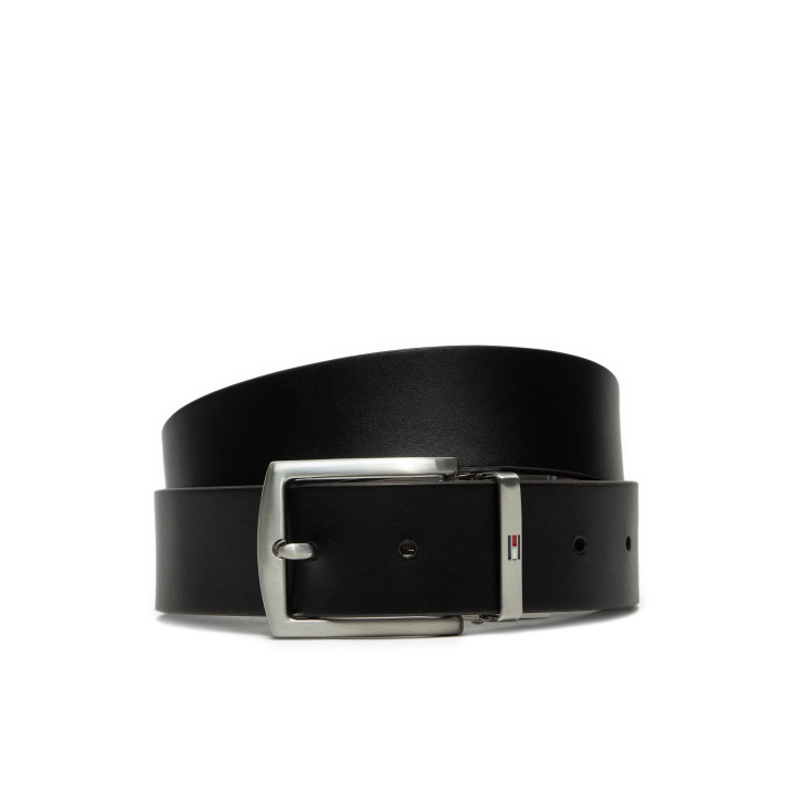El cinturón Tommy Hilfiger Denton 3.5 rev (AM0AM13012) frontal negro