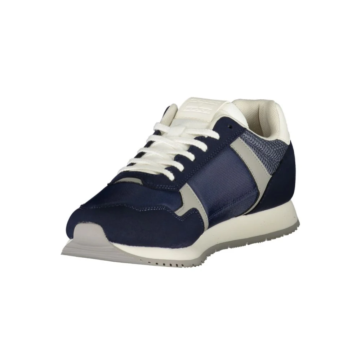 zapatillas deportivas para hombre tommy hilfiger azul marino poliester vista tres cuartos izquierda