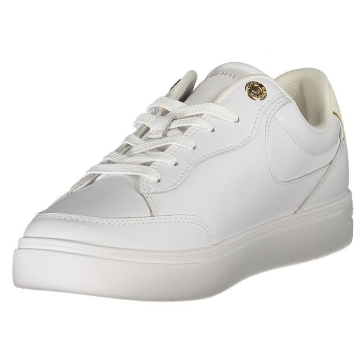 Zapatillas blancas de poliéster para mujer Tommy Hilfiger vista lateral
