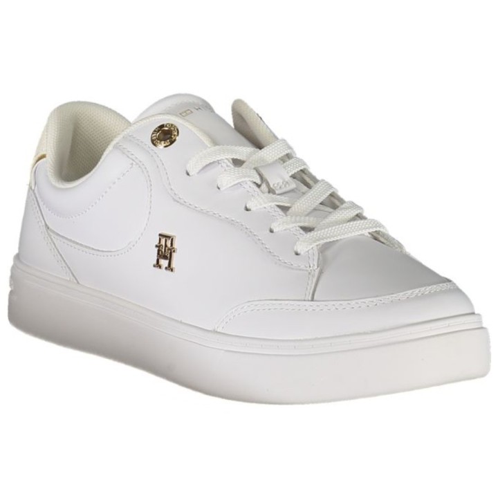Zapatillas blancas de poliéster para mujer Tommy Hilfiger vista lateral izquierda