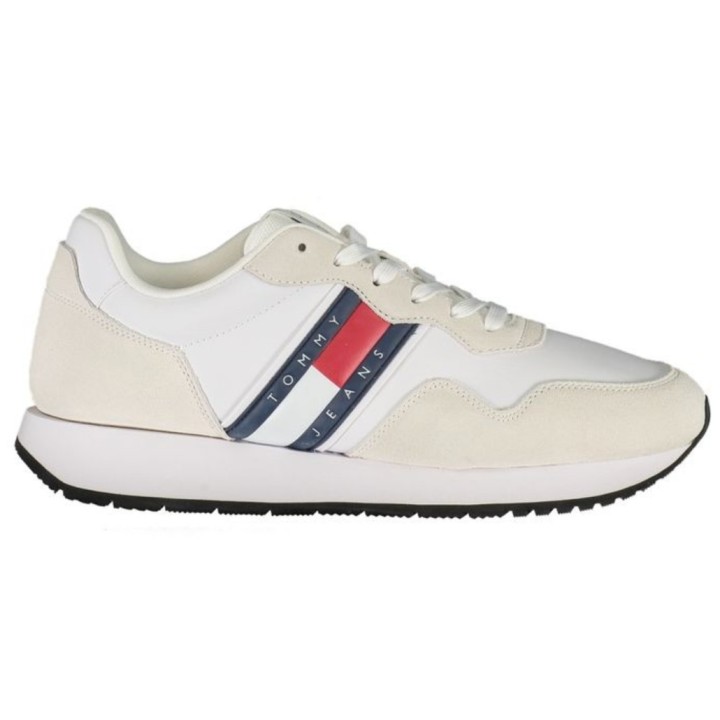 Zapatillas deportivas blancas de poliéster para hombre Tommy Hilfiger vista lateral