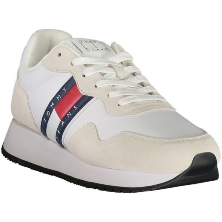 Zapatillas blancas para hombre Tommy Hilfiger vista tres cuartos