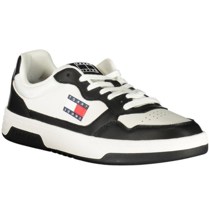Zapatillas Tommy Hilfiger blancas negras frontal