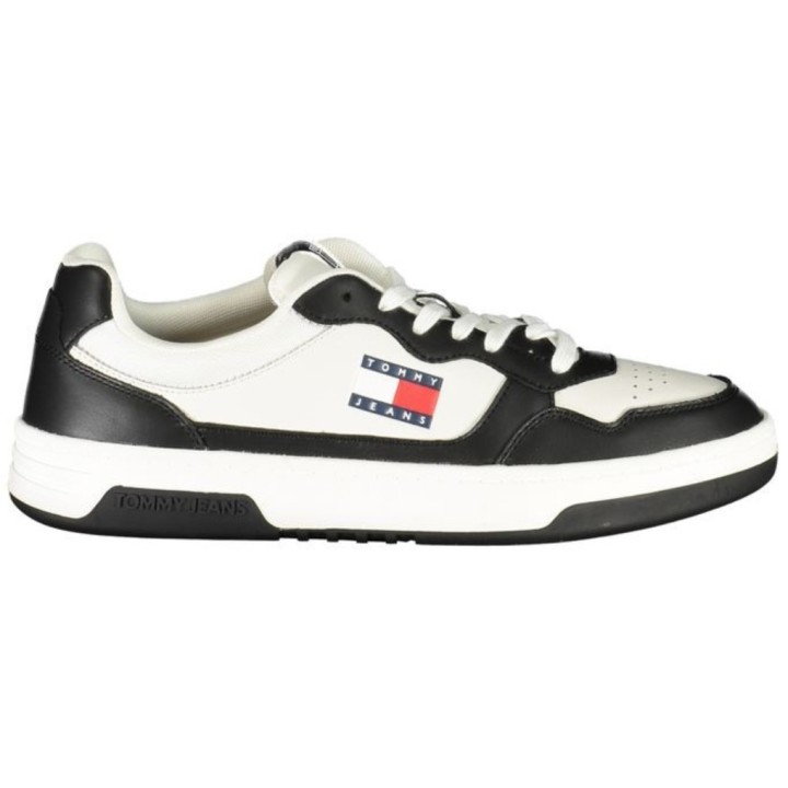 Zapatillas Tommy Hilfiger blancas negras lateral
