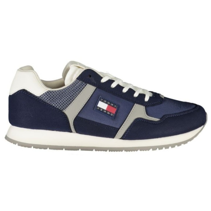 Zapatillas Tommy Hilfiger para hombre en azul polyester vista lateral