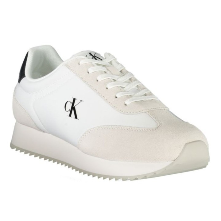 zapatillas deportivas blancas de poliéster para hombre calvin klein vista lateral
