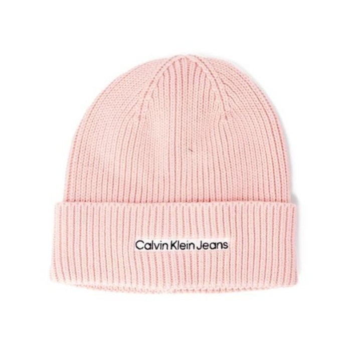 Gorro de algodón rosa para mujer Calvin Klein vista frontal