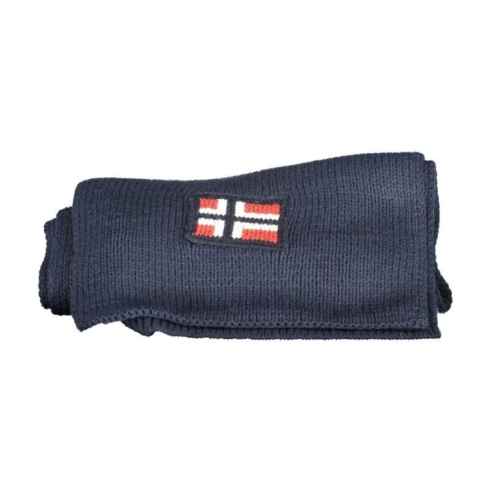 Bufanda azul marabou para hombre Norway 1963 con bordado del logo