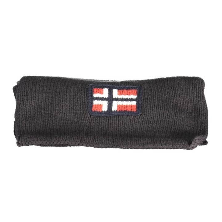 Bufanda Norway 1963 tejido marabou negro