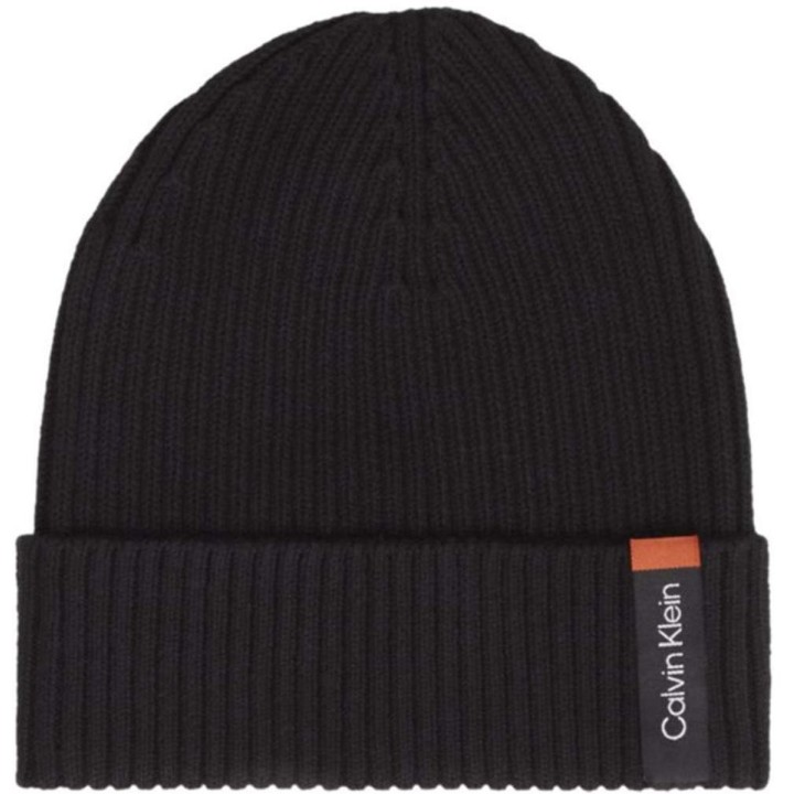 Conjunto gorro de algodon negro Calvin Klein vista frontal