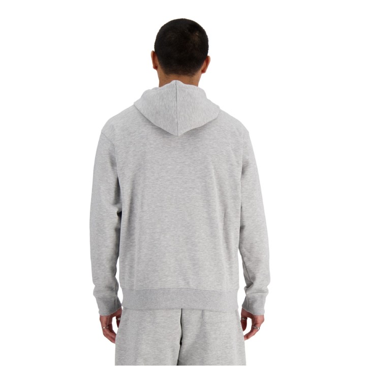 Sudadera New Balance Sport Essentials French Terry Logo gris vista dorsal