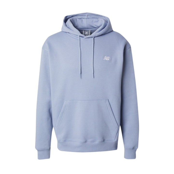 Sudadera con capucha azul para hombre New Balance vista frontal