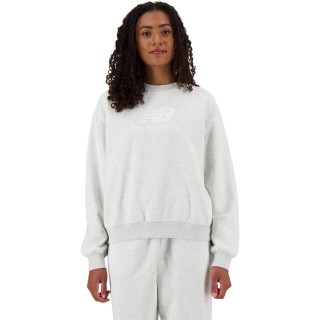 Sudadera New Balance Sport Essentials French Terry Logo blanco vista general