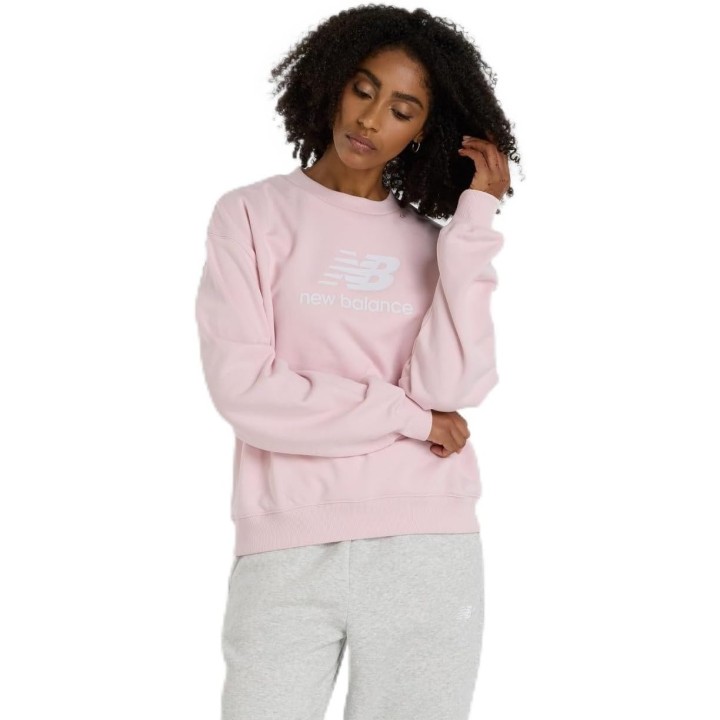 Sudadera New Balance Sport Essentials French Terry Logo rosa