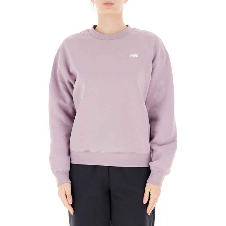 Sudadera New Balance Sport Essentials French Terry Rosa vista frontal