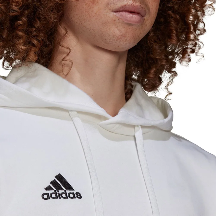 Sudadera Adidas ENT22 Hoody blanco negro vista detalle