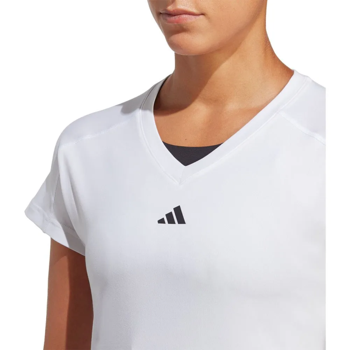 Camiseta Adidas We Min blanco vista frontal detalle