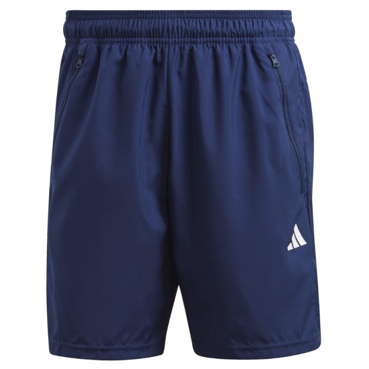 Shorts deportivos Adidas para hombre en azul oscuro vista frontal